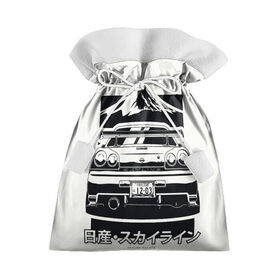 Подарочный 3D мешок с принтом Skyline R 34 в Белгороде, 100% полиэстер | Размер: 29*39 см | Тематика изображения на принте: car | need for speed | nissan | r 34 | skyline | автомобиль | гора | дрифт | ниссан | скайлайн | тачка | форсаж