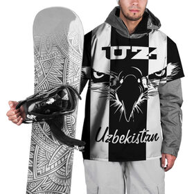 Накидка на куртку 3D с принтом Узбекистан в Белгороде, 100% полиэстер |  | Тематика изображения на принте: beak | eagle | eyes | republic | uzbekistan | глаза | клюв | орел | республика | узбекистан