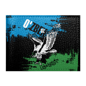 Обложка для студенческого билета с принтом Узбекистан в Белгороде, натуральная кожа | Размер: 11*8 см; Печать на всей внешней стороне | eagle | flag | raster | republic | uzbekistan | орел | растр | республика | узбекистан | флаг