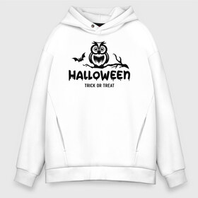 Мужское худи Oversize хлопок с принтом Halloween в Белгороде, френч-терри — 70% хлопок, 30% полиэстер. Мягкий теплый начес внутри —100% хлопок | боковые карманы, эластичные манжеты и нижняя кромка, капюшон на магнитной кнопке | 31 октября | halloween | halowen | ведьма | день всех святых | джек | костюм | кровь | лого | монстр | надпись | праздник | приведение | призрак | светильник | символ | страшная | тыква | ужасы | хеллоуин | хеллуин