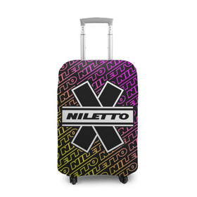 Чехол для чемодана 3D с принтом НИЛЕТТО / Niletto в Белгороде, 86% полиэфир, 14% спандекс | двустороннее нанесение принта, прорези для ручек и колес | hip | hop | logo | music | nileto | niletto | rap | знак | лого | логотип | логотипы | любимка | музыка | музыкант | нилето | нилетто | рэп | символ | символы | хип | хоп