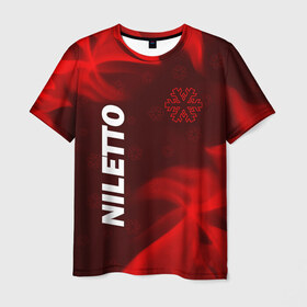 Мужская футболка 3D с принтом НИЛЕТТО / Niletto в Белгороде, 100% полиэфир | прямой крой, круглый вырез горловины, длина до линии бедер | hip | hop | logo | music | nileto | niletto | rap | знак | лого | логотип | логотипы | любимка | музыка | музыкант | нилето | нилетто | рэп | символ | символы | хип | хоп