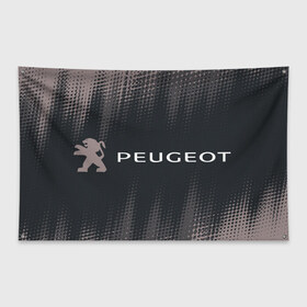 Флаг-баннер с принтом PEUGEOT Пежо в Белгороде, 100% полиэстер | размер 67 х 109 см, плотность ткани — 95 г/м2; по краям флага есть четыре люверса для крепления | 