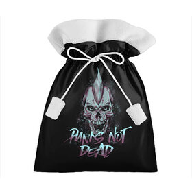 Подарочный 3D мешок с принтом PUNKS NOT DEAD в Белгороде, 100% полиэстер | Размер: 29*39 см | anarchy | dead | musick | punk | rock | skull | анархия | музыка | панк | рок | череп