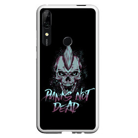 Чехол для Honor P Smart Z с принтом PUNKS NOT DEAD в Белгороде, Силикон | Область печати: задняя сторона чехла, без боковых панелей | Тематика изображения на принте: anarchy | dead | musick | punk | rock | skull | анархия | музыка | панк | рок | череп