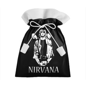 Подарочный 3D мешок с принтом NIRVANA в Белгороде, 100% полиэстер | Размер: 29*39 см | grange | kobain | kurt | music | nirvana | punk | rock | usa | гранж | кобэйн | курт | нирвана | панк | рок