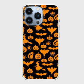 Чехол для iPhone 13 Pro с принтом Halloween в Белгороде,  |  | 31 октября | halloween | halowen | ведьма | день всех святых | джек | костюм | кровь | лого | монстр | надпись | праздник | приведение | призрак | светильник | символ | страшная | тыква | ужасы | хеллоуин | хеллуин