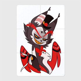 Магнитный плакат 2Х3 с принтом Хаск в Белгороде, Полимерный материал с магнитным слоем | 6 деталей размером 9*9 см | арт | демон | кошачий демон | крылатый демон | пернатый демон | рисунок | хаск
