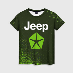 Женская футболка 3D с принтом JEEP / Джип в Белгороде, 100% полиэфир ( синтетическое хлопкоподобное полотно) | прямой крой, круглый вырез горловины, длина до линии бедер | auto | jeep | logo | moto | symbol | авто | автомобиль | гонки | джип | знак | лого | логотип | логотипы | марка | машина | мото | символ | символы