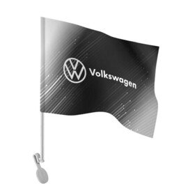 Флаг для автомобиля с принтом VOLKSWAGEN / Фольксваген в Белгороде, 100% полиэстер | Размер: 30*21 см | Тематика изображения на принте: auto | logo | moto | symbol | volkswagen | авто | автомобиль | гонки | знак | лого | логотип | логотипы | марка | машина | мото | символ | символы | фольксваген