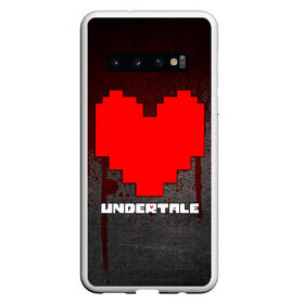 Чехол для Samsung Galaxy S10 с принтом UNDERTALE в Белгороде, Силикон | Область печати: задняя сторона чехла, без боковых панелей | Тематика изображения на принте: sans | undertale | андертале | андертейл | игра | кровь | подземная история | подземная сказка | санс | сердце | ундертале