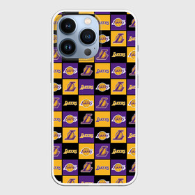 Чехол для iPhone 13 Pro с принтом LA LAKERS | ЛЕЙКЕРС в Белгороде,  |  | Тематика изображения на принте: bryant | james | jordan | kobe | la lakers | lakers | lebron | nba | брайант | брайнт | джеймс | джордан | коби | леброн | лейкерс | лэйкерс | мамба | нба | черная