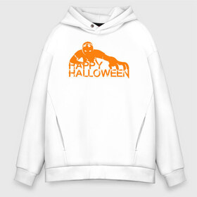 Мужское худи Oversize хлопок с принтом Halloween в Белгороде, френч-терри — 70% хлопок, 30% полиэстер. Мягкий теплый начес внутри —100% хлопок | боковые карманы, эластичные манжеты и нижняя кромка, капюшон на магнитной кнопке | 31 октября | halloween | halowen | ведьма | день всех святых | джек | костюм | кровь | лого | монстр | надпись | праздник | приведение | призрак | светильник | символ | страшная | тыква | ужасы | хеллоуин | хеллуин