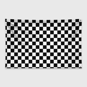 Флаг-баннер с принтом Шахматка в Белгороде, 100% полиэстер | размер 67 х 109 см, плотность ткани — 95 г/м2; по краям флага есть четыре люверса для крепления | абстракция | в клетку | игра | клетка | клеточка | тренд | черно белая | черно белая клетка | шахматка | шахматная клетка | шахматы