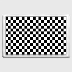 Магнит 45*70 с принтом Шахматка в Белгороде, Пластик | Размер: 78*52 мм; Размер печати: 70*45 | абстракция | в клетку | игра | клетка | клеточка | тренд | черно белая | черно белая клетка | шахматка | шахматная клетка | шахматы