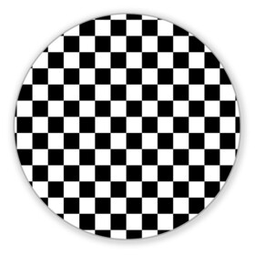 Коврик для мышки круглый с принтом Шахматка в Белгороде, резина и полиэстер | круглая форма, изображение наносится на всю лицевую часть | абстракция | в клетку | игра | клетка | клеточка | тренд | черно белая | черно белая клетка | шахматка | шахматная клетка | шахматы