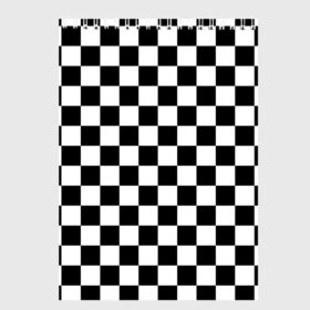 Скетчбук с принтом Шахматка в Белгороде, 100% бумага
 | 48 листов, плотность листов — 100 г/м2, плотность картонной обложки — 250 г/м2. Листы скреплены сверху удобной пружинной спиралью | абстракция | в клетку | игра | клетка | клеточка | тренд | черно белая | черно белая клетка | шахматка | шахматная клетка | шахматы