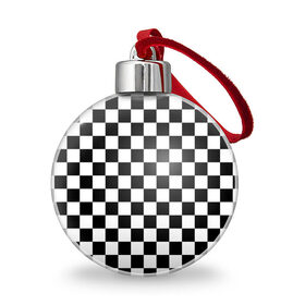 Ёлочный шар с принтом Шахматка в Белгороде, Пластик | Диаметр: 77 мм | Тематика изображения на принте: абстракция | в клетку | игра | клетка | клеточка | тренд | черно белая | черно белая клетка | шахматка | шахматная клетка | шахматы