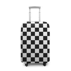 Чехол для чемодана 3D с принтом Шахматка в Белгороде, 86% полиэфир, 14% спандекс | двустороннее нанесение принта, прорези для ручек и колес | абстракция | в клетку | игра | клетка | клеточка | тренд | черно белая | черно белая клетка | шахматка | шахматная клетка | шахматы