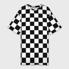 Платье-футболка 3D с принтом Шахматка в Белгороде,  |  | Тематика изображения на принте: абстракция | в клетку | игра | клетка | клеточка | тренд | черно белая | черно белая клетка | шахматка | шахматная клетка | шахматы