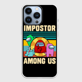 Чехол для iPhone 13 Pro с принтом Among Us IMPOSTOR в Белгороде,  |  | art | game | impostor | meme | parody | retro | shh | sus | there is 1 | there is impostor among us | vintage | арт | винтаж | игра | иллюстрация | кнопка | мем | мемы | пародия | подозрительный | предатель среди нас | разноцветные космонавты |