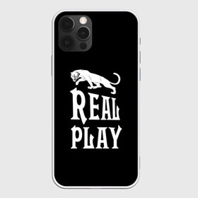 Чехол для iPhone 12 Pro Max с принтом Real Play - черная пантера в Белгороде, Силикон |  | real play | большие кошки | игра | кошки | надпись | пантера