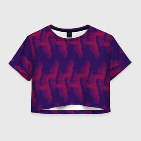 Женская футболка Crop-top 3D с принтом Малиновая свобода в Белгороде, 100% полиэстер | круглая горловина, длина футболки до линии талии, рукава с отворотами | вечеринка | неон | ночной клуб | повседневная носка | статуя свободы