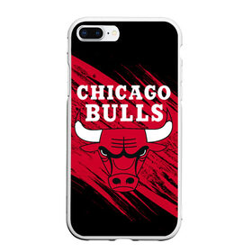 Чехол для iPhone 7Plus/8 Plus матовый с принтом Чикаго Буллз в Белгороде, Силикон | Область печати: задняя сторона чехла, без боковых панелей | bulls | chicago | chicago bulls | nba | баскетбол | буллз | нба | чикаго | чикаго буллз