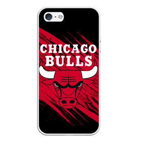 Чехол для iPhone 5/5S матовый с принтом Чикаго Буллз в Белгороде, Силикон | Область печати: задняя сторона чехла, без боковых панелей | bulls | chicago | chicago bulls | nba | баскетбол | буллз | нба | чикаго | чикаго буллз