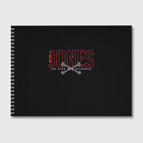 Альбом для рисования с принтом Jon Bones Jones в Белгороде, 100% бумага
 | матовая бумага, плотность 200 мг. | bones | jon | jones | mma | ufc | боец | джон | джонс | единоборства | кости | кость | мма | смешанные | юфс