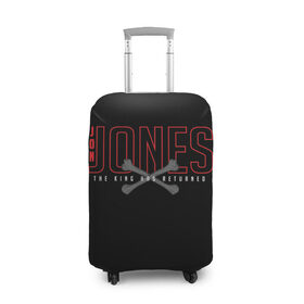 Чехол для чемодана 3D с принтом Jon Bones Jones в Белгороде, 86% полиэфир, 14% спандекс | двустороннее нанесение принта, прорези для ручек и колес | bones | jon | jones | mma | ufc | боец | джон | джонс | единоборства | кости | кость | мма | смешанные | юфс