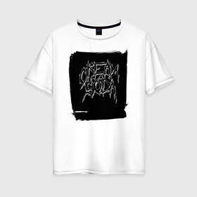Женская футболка хлопок Oversize с принтом CREAM SODA в Белгороде, 100% хлопок | свободный крой, круглый ворот, спущенный рукав, длина до линии бедер
 | cream soda | крем сода | музык | музыкальная группа | русская музыка