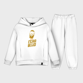 Детский костюм хлопок Oversize с принтом Fear The Beard в Белгороде,  |  | basketball | beard | game | harden | houston | james | nba | rockets | sport | баскетбол | борода | джеймс | нба | рокетс | спорт | тренер | харден | хьюстон | чемпион