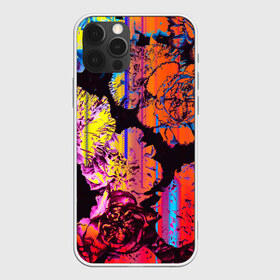 Чехол для iPhone 12 Pro Max с принтом Flowers glitch art в Белгороде, Силикон |  | abstract | art | flowers | glitch | roses | абстракция | арт | глитч | лепестки | листья | цветы