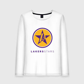 Женский лонгслив хлопок с принтом Lakers Stars в Белгороде, 100% хлопок |  | 23 | anthony davis | basketball | bryant | game | james | kobe | lebron | los angeles | nba | sport | баскетбол | брайант | бровь | джеймс | калифорния | коби | король | леброн | лейкерс | лос анджелес | нба | спорт | тренер | чемпио