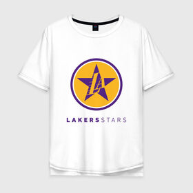 Мужская футболка хлопок Oversize с принтом Lakers Stars в Белгороде, 100% хлопок | свободный крой, круглый ворот, “спинка” длиннее передней части | 23 | anthony davis | basketball | bryant | game | james | kobe | lebron | los angeles | nba | sport | баскетбол | брайант | бровь | джеймс | калифорния | коби | король | леброн | лейкерс | лос анджелес | нба | спорт | тренер | чемпио