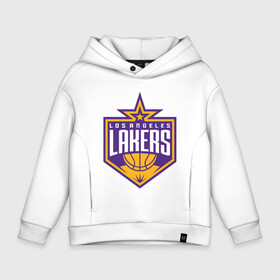 Детское худи Oversize хлопок с принтом Los Angeles Lakers в Белгороде, френч-терри — 70% хлопок, 30% полиэстер. Мягкий теплый начес внутри —100% хлопок | боковые карманы, эластичные манжеты и нижняя кромка, капюшон на магнитной кнопке | 23 | anthony davis | basketball | bryant | game | james | kobe | lebron | los angeles | nba | sport | баскетбол | брайант | бровь | джеймс | калифорния | коби | король | леброн | лейкерс | лос анджелес | нба | спорт | тренер | чемпио