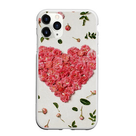 Чехол для iPhone 11 Pro Max матовый с принтом Сердце из роз в Белгороде, Силикон |  | Тематика изображения на принте: бутон роз | лепестки роз | роза | розы | сердце | сердце из роз | цветы
