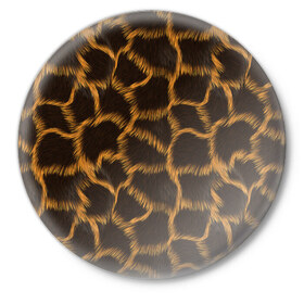 Значок с принтом Леопард в Белгороде,  металл | круглая форма, металлическая застежка в виде булавки | Тематика изображения на принте: леопард | леопардовые пятна | пятна леопарда