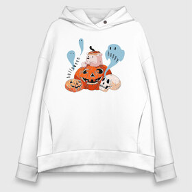 Женское худи Oversize хлопок с принтом Mishka phantoms and pumpkins в Белгороде, френч-терри — 70% хлопок, 30% полиэстер. Мягкий теплый начес внутри —100% хлопок | боковые карманы, эластичные манжеты и нижняя кромка, капюшон на магнитной кнопке | bear | halloween | hallowen | halowen | helloween | mishka | phantom | phantoms | pumpkin | pumpkins | день всех святых | медведь | медвежонок | мишка | приведение | тыква | тыквы | фантомы | халовен | халовин | хеллуин