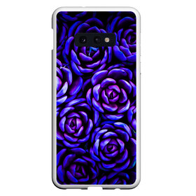 Чехол для Samsung S10E с принтом Lovely Roses в Белгороде, Силикон | Область печати: задняя сторона чехла, без боковых панелей | flowers | large | lovely roses | plants | purple | roses | succulent | texture | крупный | прекрасные розы | растения | розы | суккулент | текстура | фиолетовый | цветы