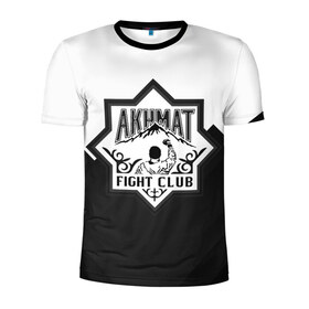 Мужская футболка 3D спортивная с принтом Akhmat Fight Club в Белгороде, 100% полиэстер с улучшенными характеристиками | приталенный силуэт, круглая горловина, широкие плечи, сужается к линии бедра | akhmat | fight club | wfca | ахмат | бойцовский клуб | смешанные единоборства