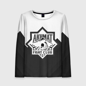 Женский лонгслив 3D с принтом Akhmat Fight Club в Белгороде, 100% полиэстер | длинные рукава, круглый вырез горловины, полуприлегающий силуэт | akhmat | fight club | wfca | ахмат | бойцовский клуб | смешанные единоборства