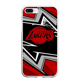 Чехол для iPhone 7Plus/8 Plus матовый с принтом LA LAKERS RED в Белгороде, Силикон | Область печати: задняя сторона чехла, без боковых панелей | bryant | james | jordan | kobe | la lakers | lakers | lebron | nba | баскетбол | брайант | брайнт | джеймс | джордан | коби | леброн | лейкерс | лэйкерс | мамба | нба | черная