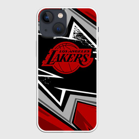 Чехол для iPhone 13 mini с принтом LA LAKERS RED в Белгороде,  |  | bryant | james | jordan | kobe | la lakers | lakers | lebron | nba | баскетбол | брайант | брайнт | джеймс | джордан | коби | леброн | лейкерс | лэйкерс | мамба | нба | черная
