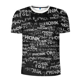 Мужская футболка 3D спортивная с принтом Fill the Phonk в Белгороде, 100% полиэстер с улучшенными характеристиками | приталенный силуэт, круглая горловина, широкие плечи, сужается к линии бедра | Тематика изображения на принте: grunge | phonk you | гранж | паттерн | пхонк | фонк