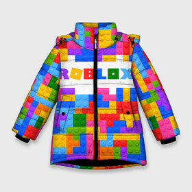 Зимняя куртка для девочек 3D с принтом ROBLOX LEGO в Белгороде, ткань верха — 100% полиэстер; подклад — 100% полиэстер, утеплитель — 100% полиэстер. | длина ниже бедра, удлиненная спинка, воротник стойка и отстегивающийся капюшон. Есть боковые карманы с листочкой на кнопках, утяжки по низу изделия и внутренний карман на молнии. 

Предусмотрены светоотражающий принт на спинке, радужный светоотражающий элемент на пуллере молнии и на резинке для утяжки. | piggy | roblox | roblox games | roblox piggy | игра роблокс | пигги. | роблокс | роблокс пигги | робукс