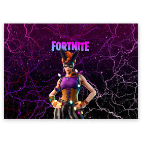 Поздравительная открытка с принтом Fortnite Bunnymoon в Белгороде, 100% бумага | плотность бумаги 280 г/м2, матовая, на обратной стороне линовка и место для марки
 | Тематика изображения на принте: 