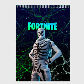 Скетчбук с принтом Fortnite Skull Trooper в Белгороде, 100% бумага
 | 48 листов, плотность листов — 100 г/м2, плотность картонной обложки — 250 г/м2. Листы скреплены сверху удобной пружинной спиралью | Тематика изображения на принте: chapter 2 | fortnite | fortnite 3 | fortnite skull | fortnite skull trooper | fortnitemare | halloween | skull trooper | лого фортнайт | сет skull trooper | скелет | скин скелет | фортнайт | фортнайт глава 2 | фортнайт скелет | хэллоуин | хэллоуин фортнай