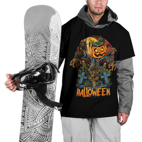 Накидка на куртку 3D с принтом Хэллоуин в Белгороде, 100% полиэстер |  | diy | ghost | halloween | horror | makeup | scary | skull clown | trick or treat | вампир | ведьма | кошка | луна | магия | ночь | тыква | хэллоуин